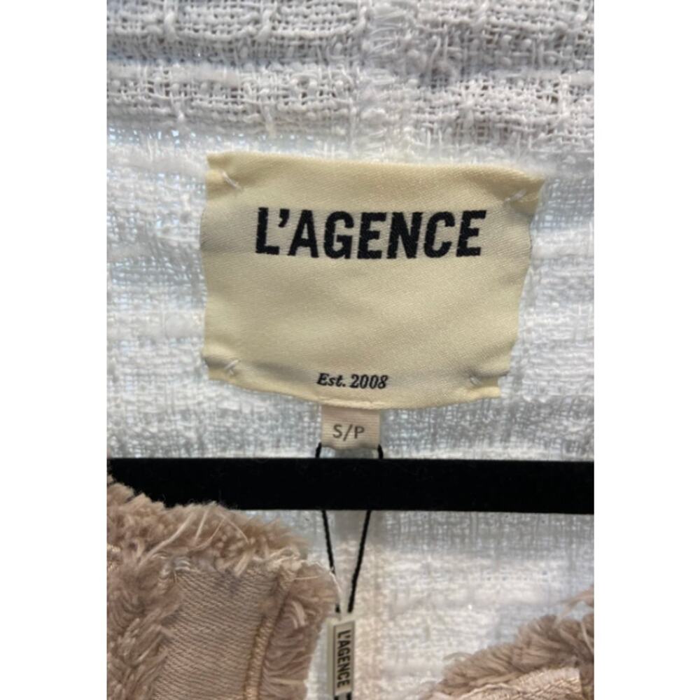L'Agence Agnes Tweed Denim Jacket size S small - Picture 4 of 7